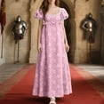 thumbnail image 2 of Regency Dress for Women Cottagecore Puff Sleeve Empire Waist Long Dress Vintage Princess Gown, 2 of 9