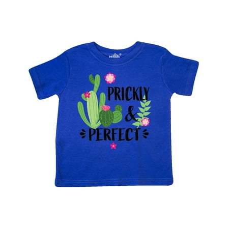 

Inktastic Cactus Prickly and Perfect with Pink Flowers Gift Toddler Boy or Toddler Girl T-Shirt