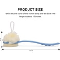 thumbnail image 2 of Shower Body Brush with Bristles and Loofah, Body Scrubber with Long Handle Back Scrubber for Shower Bath Sponge Shower Brush for Men and Women Massage Body Brush for Skin Exfoliating (Blue), 2 of 6