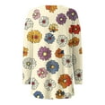 thumbnail image 4 of Mqqzkk Women's Floral Print Long Sleeve Cardigan Thin Loose Fitted Lightweight Cover Up Casual Blouse Tops, 4 of 5