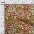 thumbnail image 2 of oneOone Georgette Viscose Dark Mustard Fabric Asian Paisley Diy Clothing Quilting Fabric Print Fabric By Yard 42 Inch Wide, 2 of 4