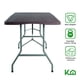 thumbnail image 2 of Mesa Plegable Portatil 180cm Portafolio Tipo Rattan Plastico cafe, 2 of 7