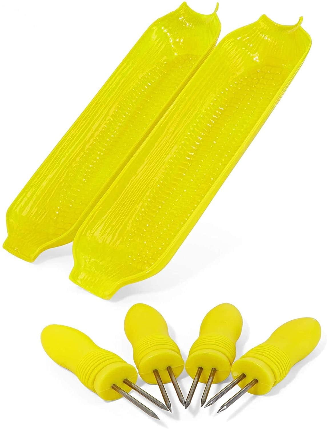 Rampro Corn Utensils Plastic Butter Tray Corn on the Cob Dinnerware