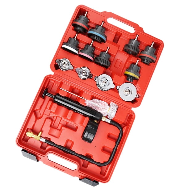 Comprobador de presión del radiador del coche Strade Fareast Limited kit de detección de fugas 14 piezas 34x28x9cm