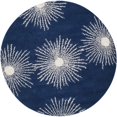 thumbnail image 1 of Safavieh Tapis Rond Soho en Bleu Foncé / Ivoire, 1 of 1