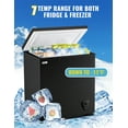 thumbnail image 5 of WANAI 5.0 Cubic Feet Small Deep Freezers with Removable Storage Basket Compact Chest Freezer Black, 5 of 11