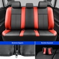 thumbnail image 4 of Fit for Dodge Challenger 2008-2025 Car Seat Covers,Full Set Faux Leather Seat Covers,Airbag Compatible,Breathable,Stretch Fit,Easy Install,Red,2 Row 5 Seats, 4 of 11