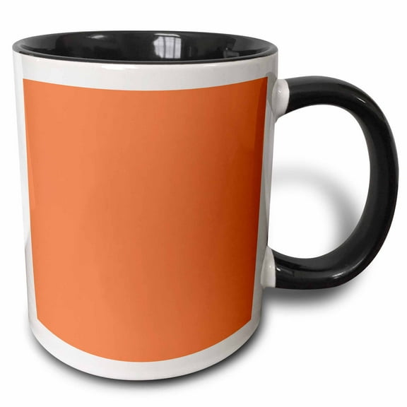 3drose, Color Coral, 15oz Two-tone Black Mug