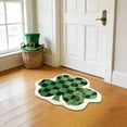 thumbnail image 4 of St. Patrick's Day Shamrock Bathroom Rugs Green Clover Bath Mat Washable Kitchen Rugs Nonslip Doormats Decorations for Living Room Kitchen Bedroom, 23.62 Inch, 4 of 6