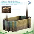 thumbnail image 6 of Outsunny Wooden Wishing Well Raised Garden Bed, Ornamental Outdoor Flower Planter for flowers, herbs, vegetables, Rustic Brown, 6 of 9