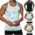 thumbnail image 1 of Yuyuzo Ribbed Tank Tops for Men Sleeveless Muscle Shirts Crewneck Workout Tee Shirts Loose Summer Beach Top, 1 of 6