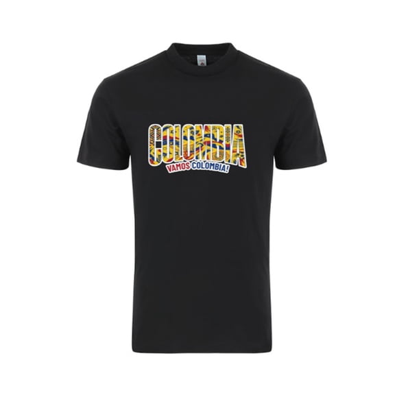 Colombia Soccer T-Shirt 2026 – Vamos Colombia Unisex Adult Football Fan Tee, World Tournament Supporter Shirt - Black - S
