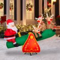 thumbnail image 3 of Lumière de Noël Airblown animée, bascule de Noël avec le Père Noël et ses rennes, 77,9526 po x 37,4016 po x 63,7794 po x 7,7176 lb, 3 of 6