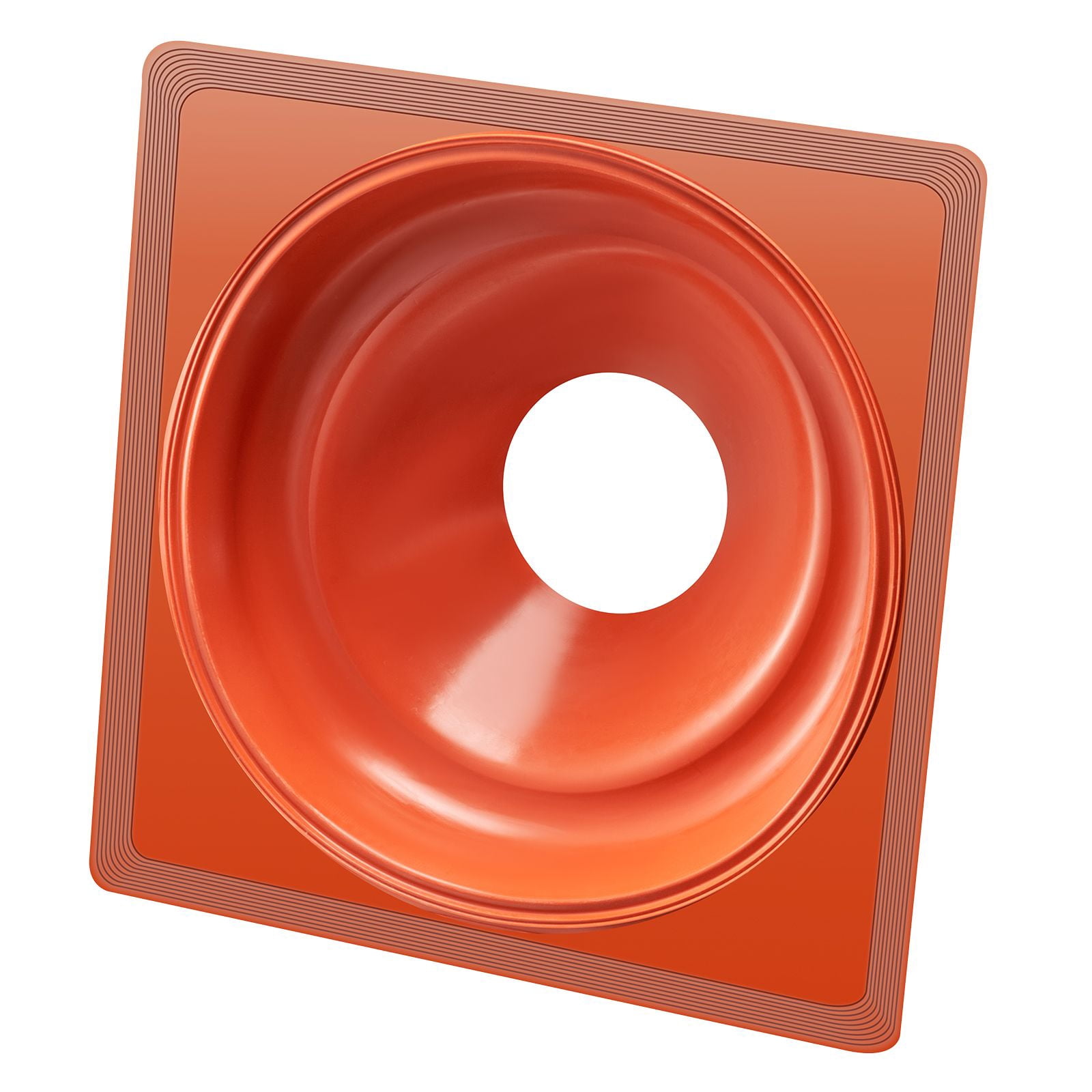 Roof Pipe Flashing Kit, 2 Pack Red Silicone Square Boots, 17.5 x 17.5 x 5.9", Fits Pipe OD 6-1/4" to 11-3/4", Aluminum Base, for Metal & Wood Roofs