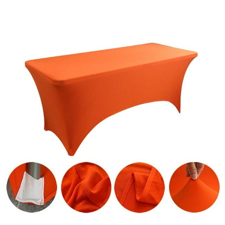

ASWMXR 23 Colours Wedding Spandex Table Cloth Table Cover Lycra Hotel Banquet Party Meeting Room Rectangle Decoration