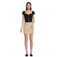 thumbnail image 2 of Madden NYC Women's Faux Leather A Line Slit Skirt, Sizes XS-3XL, 2 of 5