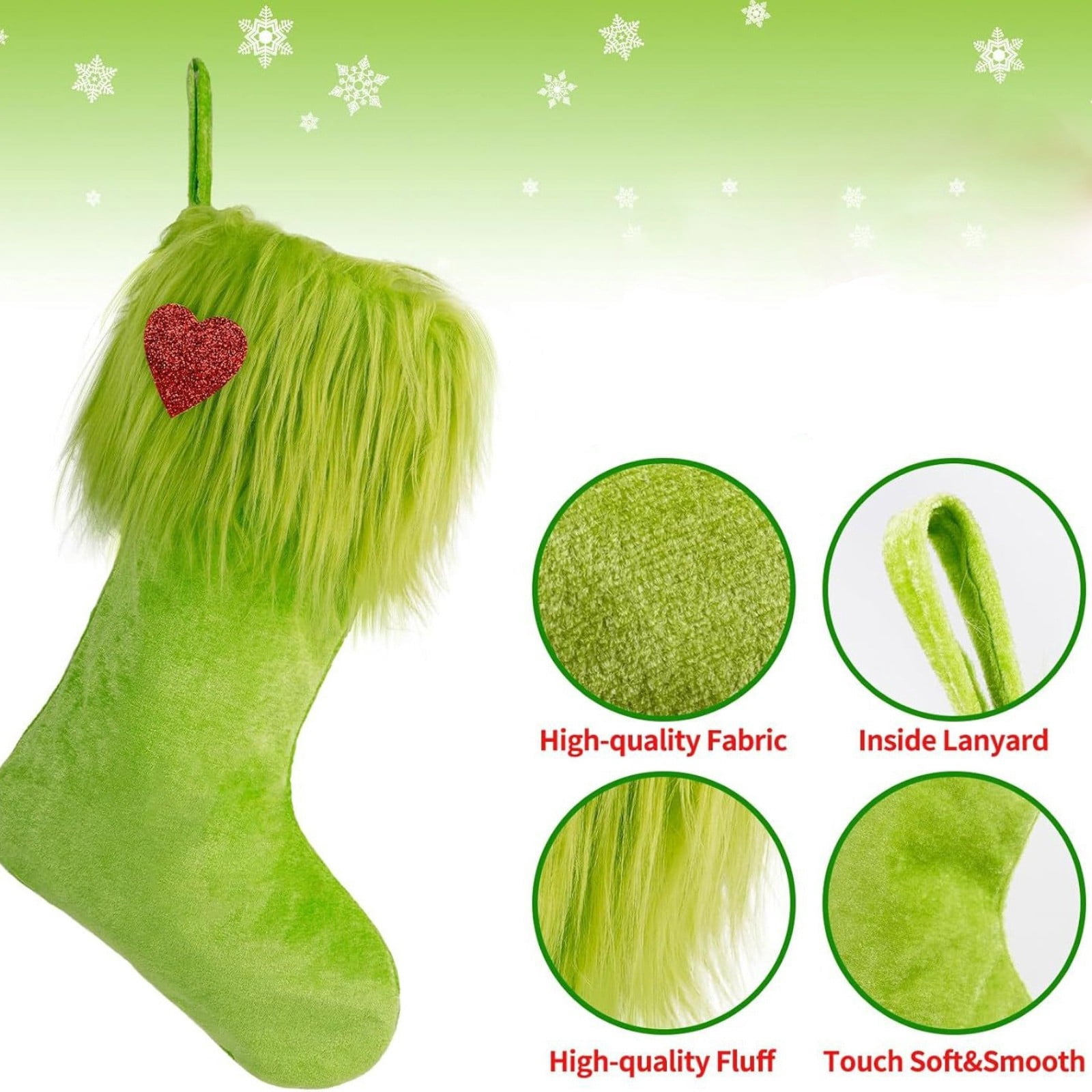 1/8 Packs Christmas Stockings,18 Inches Large Cable Knitted Stocking Personalized Xmas Hanging Stocking Decorations for Holiday Christmas Party Family Decor ( Green)