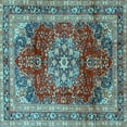thumbnail image 1 of Ahgly Company Indoor Square Persian Light Blue Traditional Area Rugs, 8' Square, 1 of 4