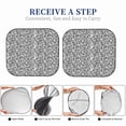 thumbnail image 6 of Haiem Weave Geometric Car Windshield Sun Shade (2 Pieces) Foldable Windshield Sun Shade Car Accessories for Truck SUV Pickup-Medium, 6 of 7