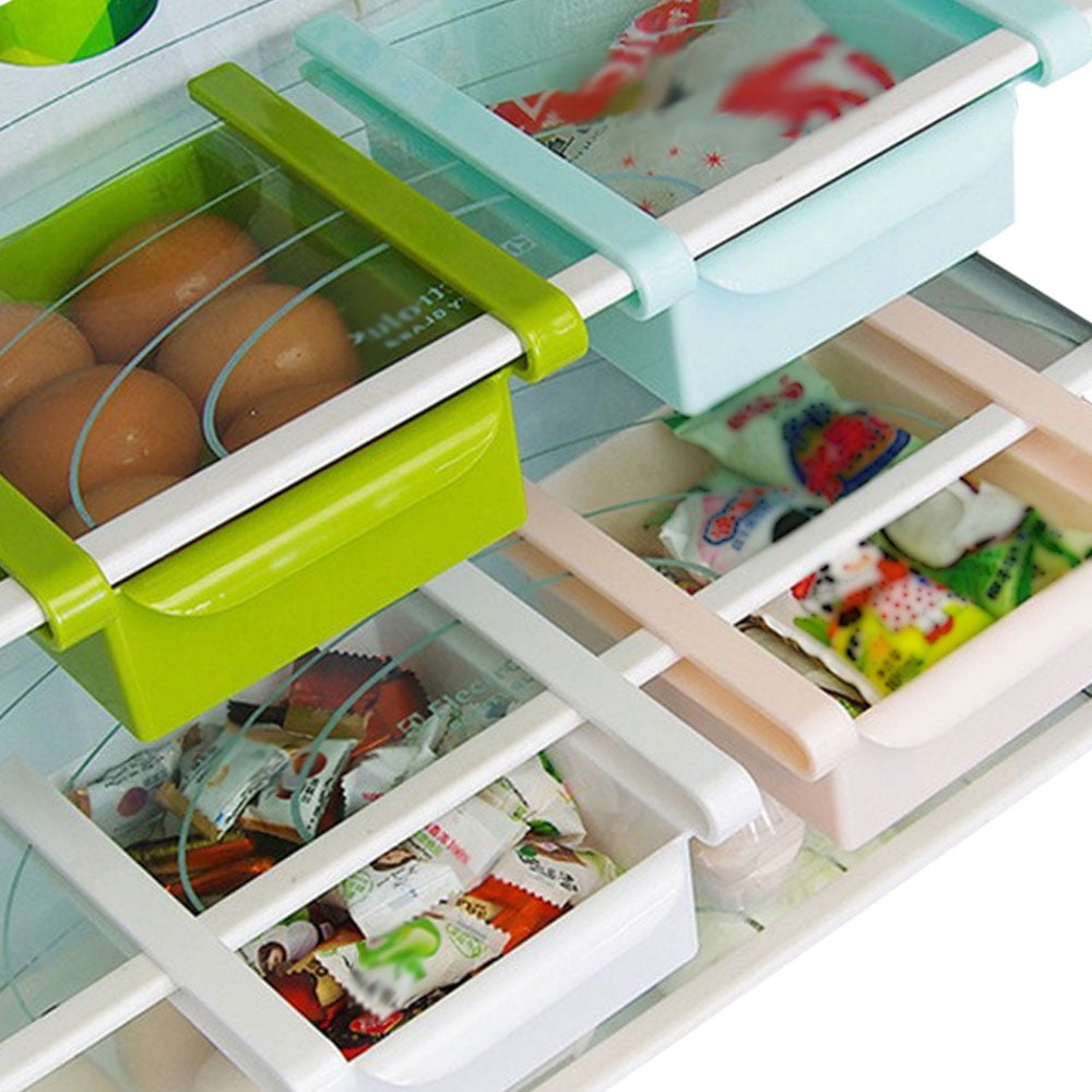 S Salient Refrigerator Organizer Bins ,Stackable Fridge Organizers Clear Organizing  Bins with Handles(6 Pack) 