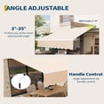 thumbnail image 6 of Danolapsi 10x8Ft Retractable Awning, Manual Awnings for Patio, Sun Shade Patio Awning with Crank Handle, Aluminum Frame, 280g Polyester Fabric, for Deck, Balcony, Yard, 6 of 7