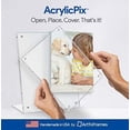 thumbnail image 2 of 10X8 Acrylic Floating Picture Frame - Table Stand With Chrome Magnetic Front Cover To Easily Change Photos - Made In The, 2 of 2