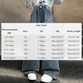 thumbnail image 3 of Pull on Wide Leg Jeans for Girls, Girls High Waisted Stretchy Baggy Trendy Tummy Control Straight Leg Jeans Denim Pants Blue A 9-10 Years, 3 of 7