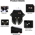 thumbnail image 5 of HQREA Gentleman Dog Wedding Shirt, Puppy Cat Pet Formal Tuxedo & Bow Tie Suit, 5 of 6