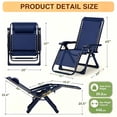 thumbnail image 6 of PNKKODW Zero Gravity Chair with Upgraded Alloy Steel Lock Removable Cushion Cup Holder, 440lbs Capcity Folding Patio Recline Lawn Chair for Indoor/Outdoor Use, Royal Blue, 6 of 9