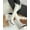 Beige, variant on Women's Knee High Chunky Heel Boots, Square Toe Wide Calf Tall Boots with Back Zipper