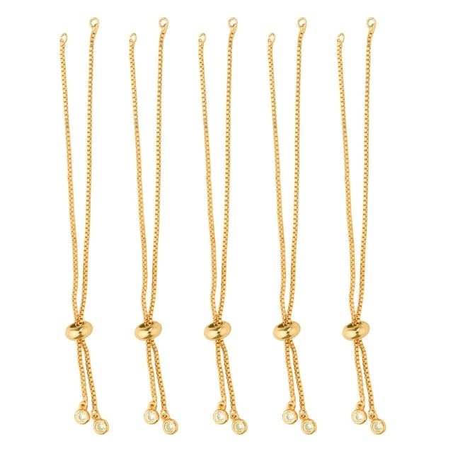 FRCOLOR chain making set 5pcs Adjustable Bracelets DIY Semi-Finished Hand Chain for Home,4.72"X0.28"X0.05"