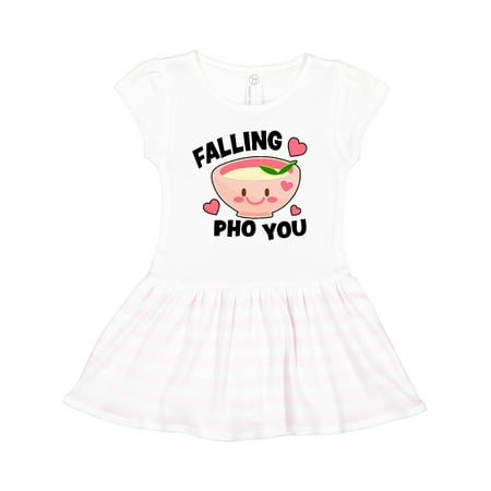 

Inktastic Falling Pho You with Cute Pho Bowl Gift Toddler Girl Dress