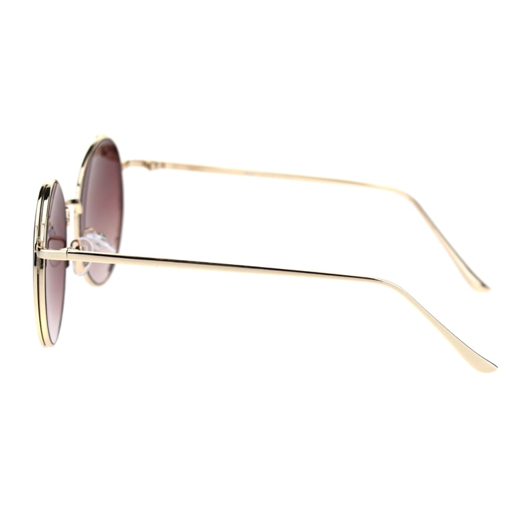 Elegant Womens Jewel Parentheses Eye Lash Sunglasses Gold  display picture 1