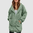 thumbnail image 2 of Plus Size Drawstring Jacket With Pockets Soft Zip Up Hooded Outerwear Cozy Warm Pullover plus Size Ruffle Top 4x Crop Tops for Women plus Size Kitty Blouse for Women plus Size Womens Tube Tops Womens, 2 of 7