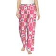 thumbnail image 2 of Lsque Pink Christmas Cheer Print Women's Pajama Pants, Lounge Pant - Comfortable Home Wear,Elastic Waistband, Stylish Design-X-Large, 2 of 9