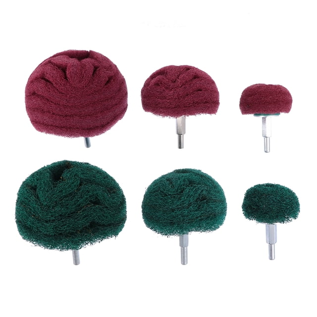 MasteelfCA 6 Pcs Tampon à Récurer Roues Abrasives Polissage Tête de Ponçage