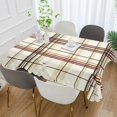thumbnail image 2 of Yayeee Tablecloths 60" x 90" Rectangle Wrinkle Resistant Party Table Cover, Cream Plaid, 2 of 8