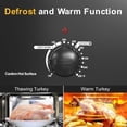 thumbnail image 3 of Horno asador, buffet de horno asador de pavo de 26 cuartos con tapa auto-bastante, horno asador eléctrico de 1450 W con asas de tacto frío, horno asador de acero inoxidable con bandeja y rejilla extra, 3 of 5