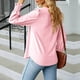 thumbnail image 3 of Blusa de mujer con cuello cuadrado y mangas abullonadas - Top informal con pliegues en la parte delantera - Rayón/poliéster/spandex - S-XXL - Trabajo/cita/salida nocturna, 3 of 5