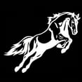 thumbnail image 2 of Walbest 1Pc Car Sticker, Truck Body White Jumping Horse Printed Self-adhesive DIY Reflective Decal, 2 of 6