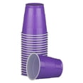 thumbnail image 2 of JAM Paper Plastic Party Cups, Purple, 12oz, 200/Pack, 2 of 4
