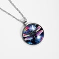 thumbnail image 4 of Dragonfly Glass Design Circular Pendant Women's Necklace, 4 of 5
