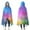 Rainbow Tie Dye-1, variant on Wearable Blanket,Rainbow Tie Dye Sunburst Hooded Wearable Flannel Blanket for Adults & Teens,Winter Poncho Shawl Wrap Cape Cozy Anti-Pill,50"x60"