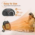 thumbnail image 5 of Ecotronic 1500W Electric 5000Btu Greenhouse Heat blower fan, 3-Speed Adjustable for up to 200 sq ft,, 5 of 9
