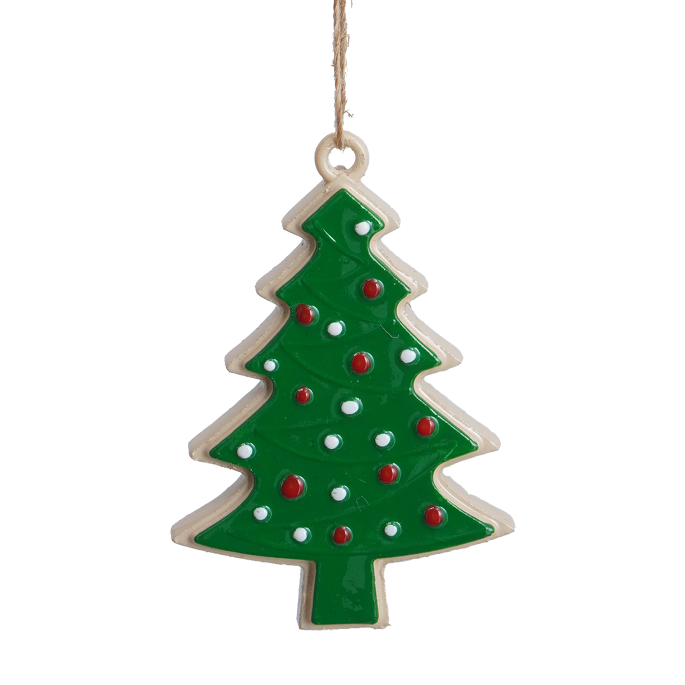 6-Count Multicolor Snowflake and Tree Cookie Mini Christmas Ornaments, by Holiday Time