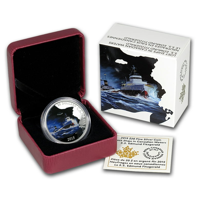 2015 Canada 1 oz Silver Lost Ships SS Edmund Fitzgerald - Walmart.com