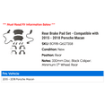 thumbnail image 2 of Rear Brake Pad Set - Compatible with 2015 - 2018 Porsche Macan 2016 2017, 2 of 2