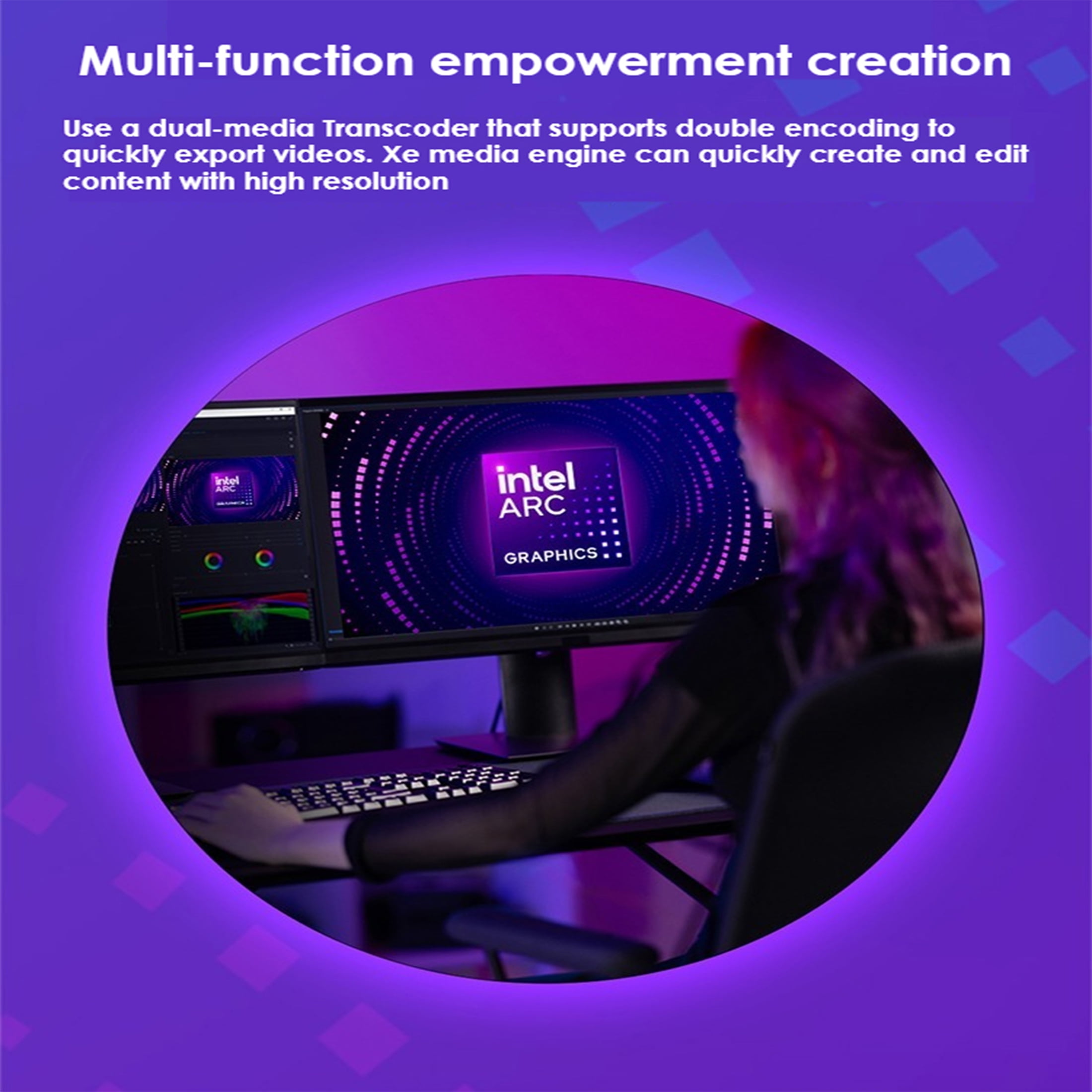 GUNNIR Arc B580 Index 12G GDDR6 Computer Video Card,Dual Fans