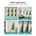 thumbnail image 6 of Window Privacy Film Green Coastal Beach Stained Glass Window Film Decorative Sun Block Window Cover Funny Rustic Ombre Sea Waves Art Window Clings Static Adhesive Sticker for Bathroom 17.7"x39.3", 6 of 7
