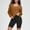 Brown, variant on Women's Modal Cropped Tops Soft Wide Scoop Neck Pullover Oversized Long Sleeve Sweatshirts Workout Crop Tops